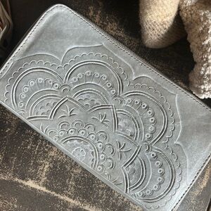 Embossed Gray Wallet